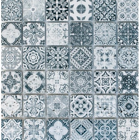 Mosaïque Travertin Décoré Meknes 48x48mm
